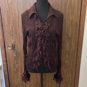 Elegant Brown Women's Top